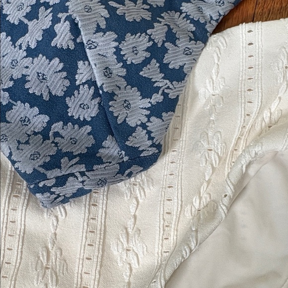 Andie Bikini Set Delray Top 90s High Waisted Bottom Bikini blue cream sz XS NWT - Picture 13 of 13